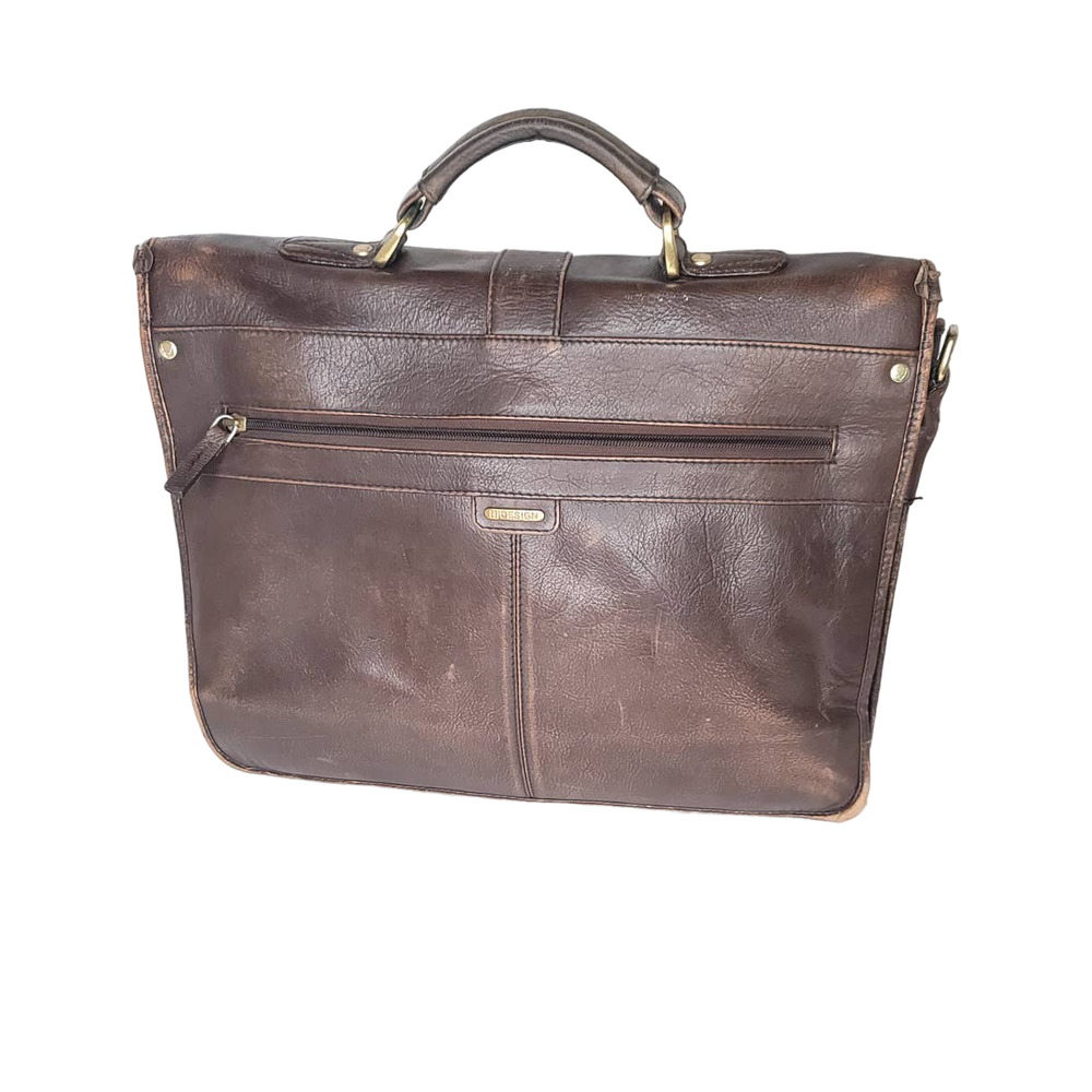 Hidesign Men's Large Leather Briefcase Gem